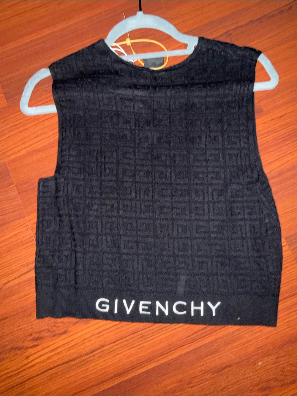 Givenchy Black Textured Logo Knit Tank
